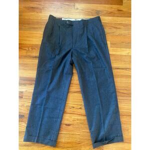 1976-1994 Corbin Solid Gray Wool Dress Pleated Trousers Dress Size: 36x29.5 USA